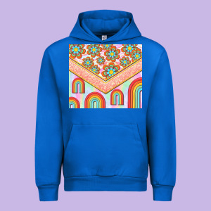 Hippie Rainbow And Daisy Urban Hoodie Designed By Tumblerdesignbyshophia