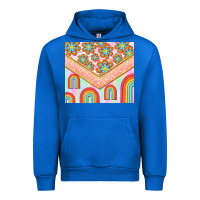 Cobalt hippie rainbow and daisy Urban Hoodie - TumblerDesignByShophia