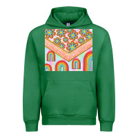 Emerald hippie rainbow and daisy Urban Hoodie - TumblerDesignByShophia