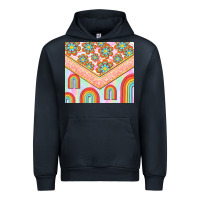 Navy hippie rainbow and daisy Urban Hoodie - TumblerDesignByShophia