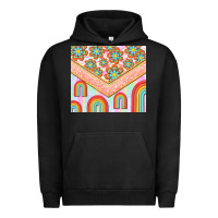 Pigment Black hippie rainbow and daisy Urban Hoodie - TumblerDesignByShophia
