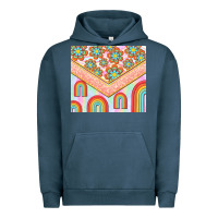 Pigment Midnight Navy hippie rainbow and daisy Urban Hoodie - TumblerDesignByShophia