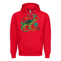 Red st patrex day Zipper Hoodie - MaliasSmallBusiness