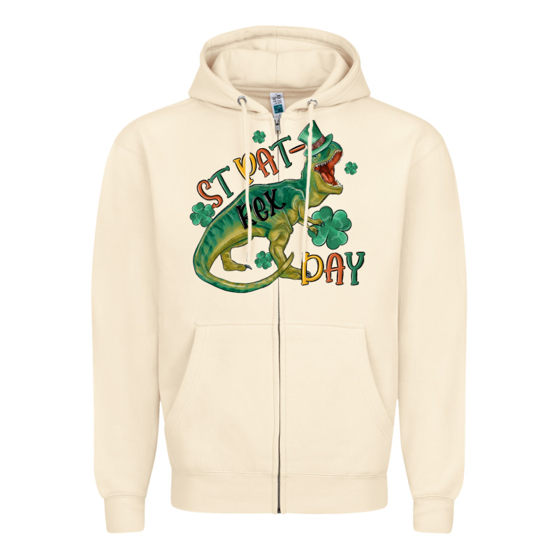 St Patrex Day Zipper Hoodie by MaliasSmallBusiness | Teevron