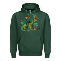 Sports Green st patrex day Zipper Hoodie - MaliasSmallBusiness