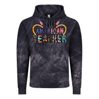 Cloud Black all american teacher Vintage Hoodie - CowhideDigitalArt
