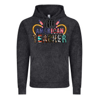 Vintage Black all american teacher Vintage Hoodie - CowhideDigitalArt