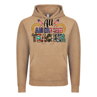 Vintage Coffee all american teacher Vintage Hoodie - CowhideDigitalArt