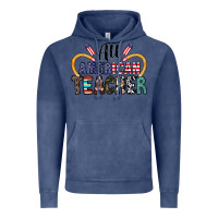 Vintage Denim all american teacher Vintage Hoodie - CowhideDigitalArt