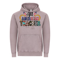 Vintage Zinc all american teacher Vintage Hoodie - CowhideDigitalArt