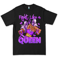 Black fight like a queen lupus awareness afro girl sneak Premium Tee - RanaPortraitStore