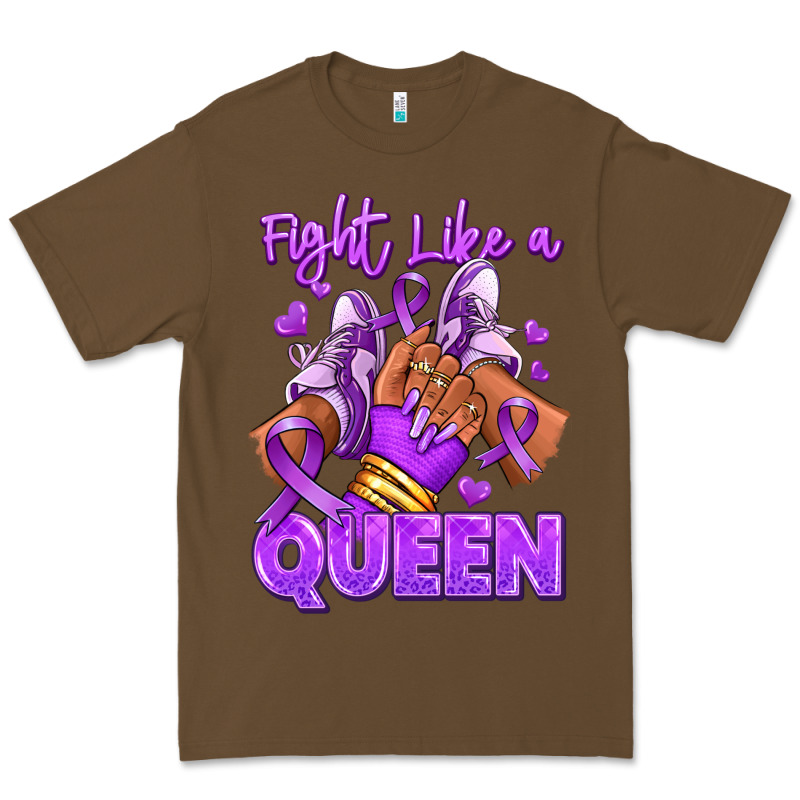 Fight Like A Queen Lupus Awareness Afro Girl Sneak Premium Tee by RanaPortraitStore | Teevron
