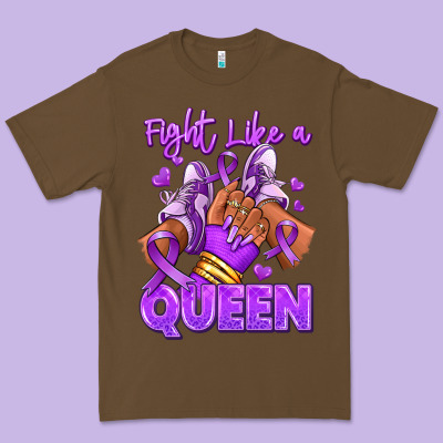 Premium Tee fight like a queen lupus awareness afro girl sneak