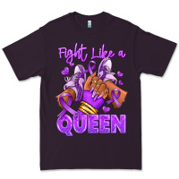 Plum fight like a queen lupus awareness afro girl sneak Premium Tee - RanaPortraitStore