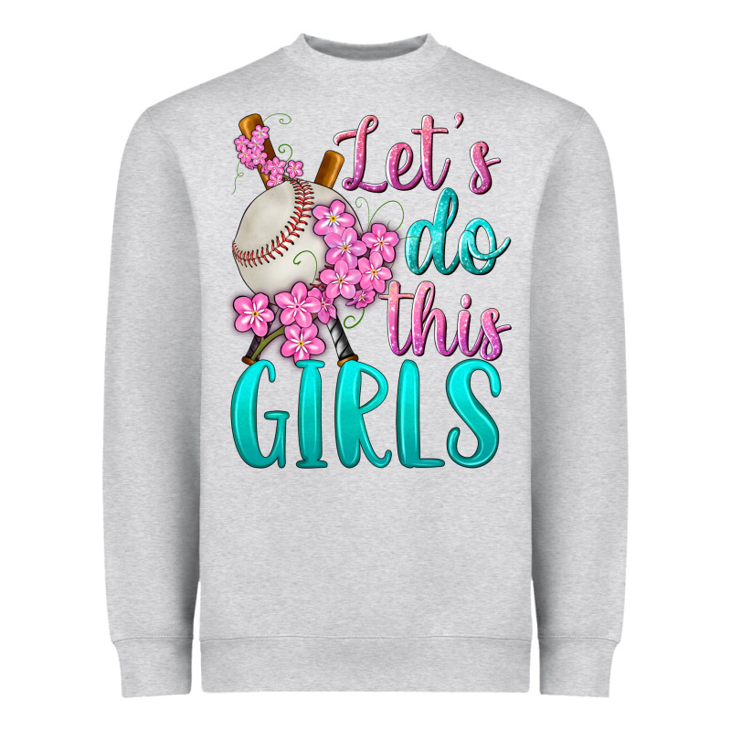 Let's Do This Girls Baseball Heavyweight Sweatshirt by BundleAndBundleShop | Teevron