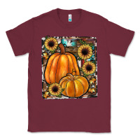Burgundy sunflowers, pumpkin, cowhide, serape Classic Tee - JahusDesignShop
