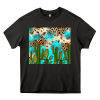 Asphalt cactus turquoise leopard cowhide tumbler rana Heavy Core Tee - RanaPortraitStore