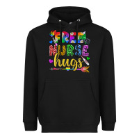 Black Free Nurse Hugs Pride LGBTQ+ Heavyweight Hoodie - BundleAndBundleShop