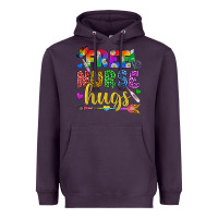 Plum Free Nurse Hugs Pride LGBTQ+ Heavyweight Hoodie - BundleAndBundleShop