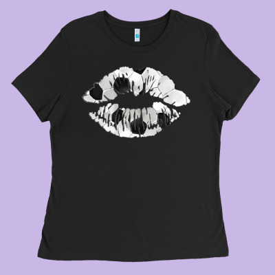 Soccer Lips Ladies Tee Designed By Adodesignshop