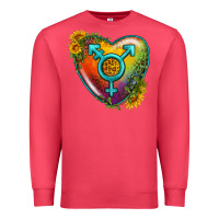 Cardinal Lgbtq Heart With Sunflower Premium Sweatshirt - BundleAndBundleShop