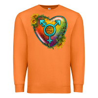 Carrot Lgbtq Heart With Sunflower Premium Sweatshirt - BundleAndBundleShop