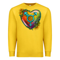 Lemon Lgbtq Heart With Sunflower Premium Sweatshirt - BundleAndBundleShop