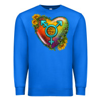 Lgbtq Heart With Sunflower Premium Sweatshirt | Teevron