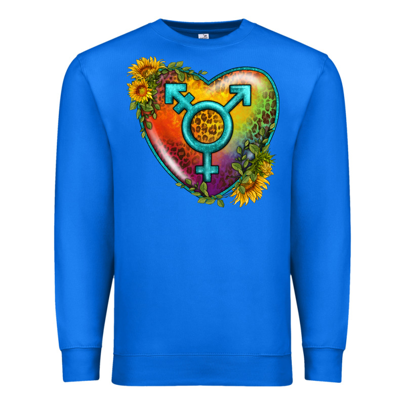 Lgbtq Heart With Sunflower Premium Sweatshirt by BundleAndBundleShop | Teevron
