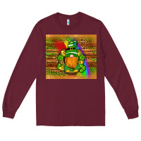Burgundy st patricks gnomes rainbow Long Sleeve Tee - Artiststas