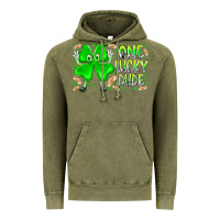 Vintage Olive one lucky dude Vintage Hoodie - RacoonDesign