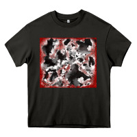 Asphalt cowhide glitter tooled leather Heavy Core Tee - RanaPortraitStore