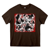 Chocolate Brown cowhide glitter tooled leather Heavy Core Tee - RanaPortraitStore