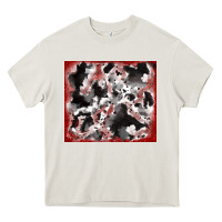Cream cowhide glitter tooled leather Heavy Core Tee - RanaPortraitStore