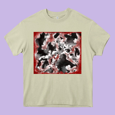 Heavy Core Tee cowhide glitter tooled leather