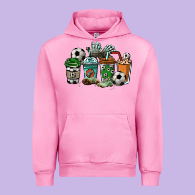 Soccer Coffee Cups Urban Hoodie Designed By Howdyjamesfarm