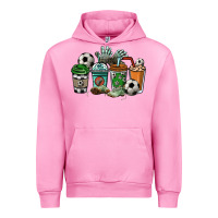 Fuchsia Pink Soccer coffee cups Urban Hoodie - HowdyJamesFarm