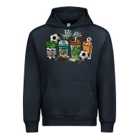 Navy Soccer coffee cups Urban Hoodie - HowdyJamesFarm