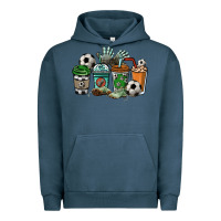 Pigment Midnight Navy Soccer coffee cups Urban Hoodie - HowdyJamesFarm