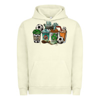 Pigment Pistachio Soccer coffee cups Urban Hoodie - HowdyJamesFarm