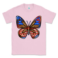 Bubblegum Pink 4th of july butterfly Classic Tee - BundleAndBundleShop