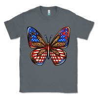 Charcoal Heather 4th of july butterfly Classic Tee - BundleAndBundleShop