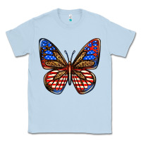 Dusty Blue 4th of july butterfly Classic Tee - BundleAndBundleShop