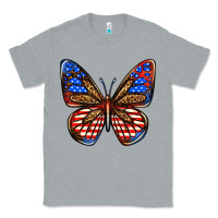 Heather Grey 4th of july butterfly Classic Tee - BundleAndBundleShop