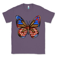 Lavender 4th of july butterfly Classic Tee - BundleAndBundleShop