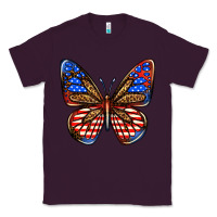 Plum 4th of july butterfly Classic Tee - BundleAndBundleShop