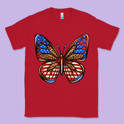 4th Of July Butterfly Classic Tee Designed By Bundleandbundleshop