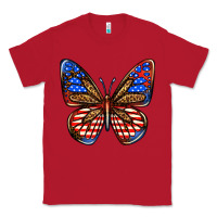 Red 4th of july butterfly Classic Tee - BundleAndBundleShop