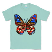 Seafoam 4th of july butterfly Classic Tee - BundleAndBundleShop