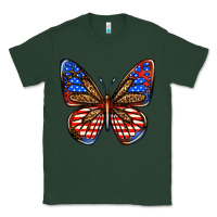 Sports Green 4th of july butterfly Classic Tee - BundleAndBundleShop